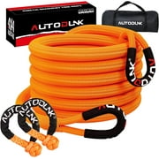 GEN2 1" x 30' Kinetic Recovery & Tow Rope (48,600lbs), with 2 Soft Shackles Offroad Recovery Kit for 4WD Pick Up Truck, SUV, ATV, UTV (Orange)