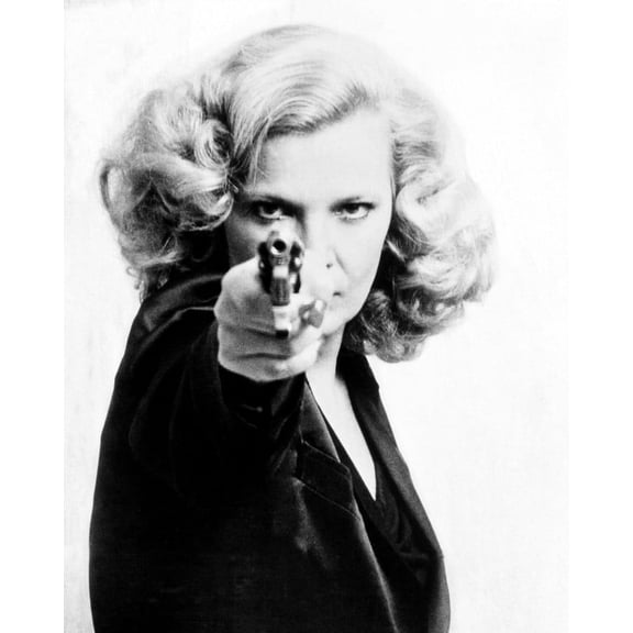GENA ROWLANDS GLORIA B&W 24X36 Poster POINTING GUN