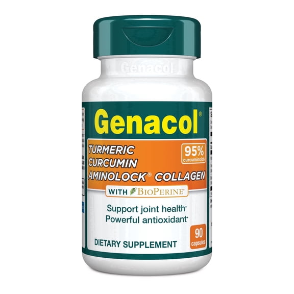 Genacol Turmeric Curcumin  Collagen, Turmeric Curcumin & BioPerine, Joint Health Supplement, 30-Day Supply