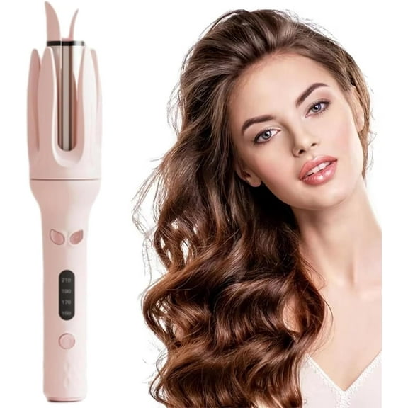 GENAI ZC889 Compact Professional 1.1 in ABS Automatic Hair Curling Iron, Automatic Shutoff, Pink
