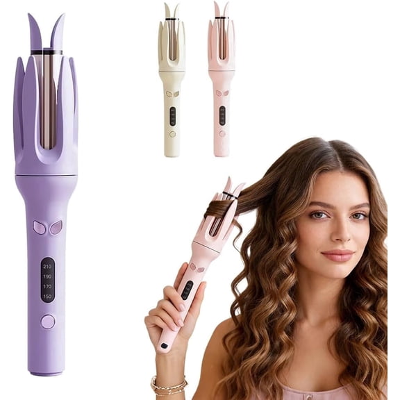 LESROLL Auto Hair Curler with Long Rotating Barrel for Beach Waves