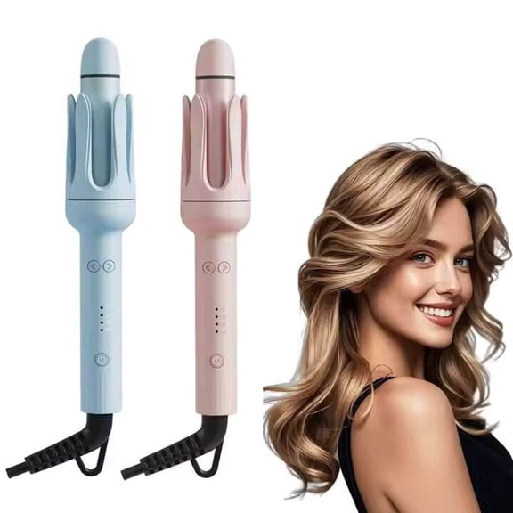 LESROLLAutomatic Hair Curler, Self-Rotating Curling Iron for Beginners | 2-in-1 Straightener & Curler | 10S Timer | 4 Temp Settings | Ceramic Coating for Hair Protection