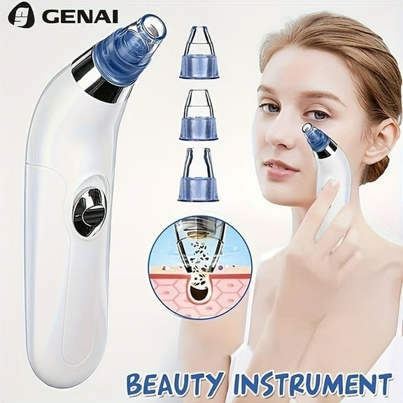 GENAI Blackhead Remover Pore Vacuum - 4 Suction Heads, Acne & Pimple Cleaner for Women/Men