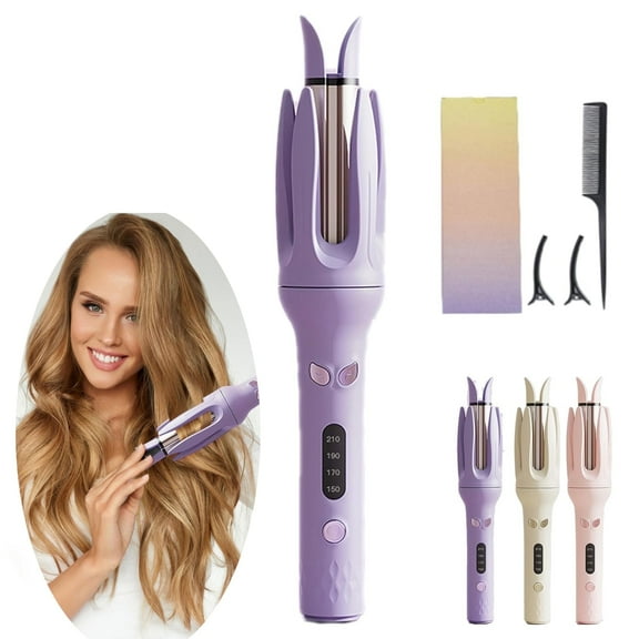 GENAI Ionic Curling Iron – Rotating Hair Tool for Beach Waves, Anti-Tangle