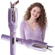 LESROLL Ionic Curling Iron   Rotating Hair Tool for Beach Waves, Anti-Tangle