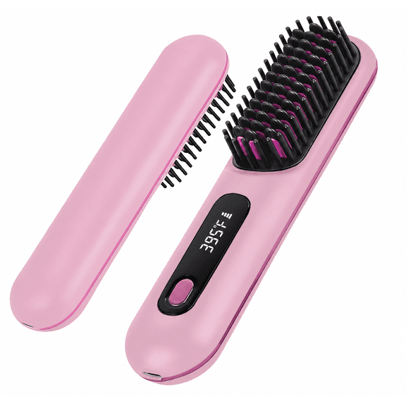 Cordless Hair Straightener Brush,Portable Hot Comb, USB Rechargeable & 3 Temp Settings & Anti-Scald,S7 Plus,ABS
