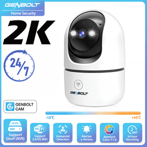 GENBOLT 2K Pet Camera, WiFi Security Camera Indoor,Home Surveillance IP Camera CCTV with Humanoid Detection, Auto Cruise Dog Cam with Audio Alarm