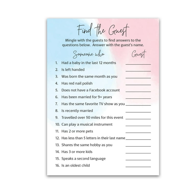 gender-reveal-find-the-guest-baby-shower-game-pack-of-25-minimalist-blue-or-pink-baby-shower-games-icebreaker-party-game-girl-or-boy-guess-who-came-to-the for Blue Or Pink What Do You Think Free Printable GENDER REVEAL — FIND THE GUEST Baby Shower Game — Pack of 25 — Minimalist Blue or Pink Baby Shower Games, Icebreaker Party Game, Girl or Boy, Guess Who Came to the for Blue Or Pink What Do You Think Free Printable