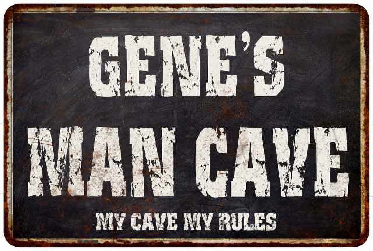 GENE'S Man Cave Black Grunge Sign Home Décor Gift Cave Funny ...