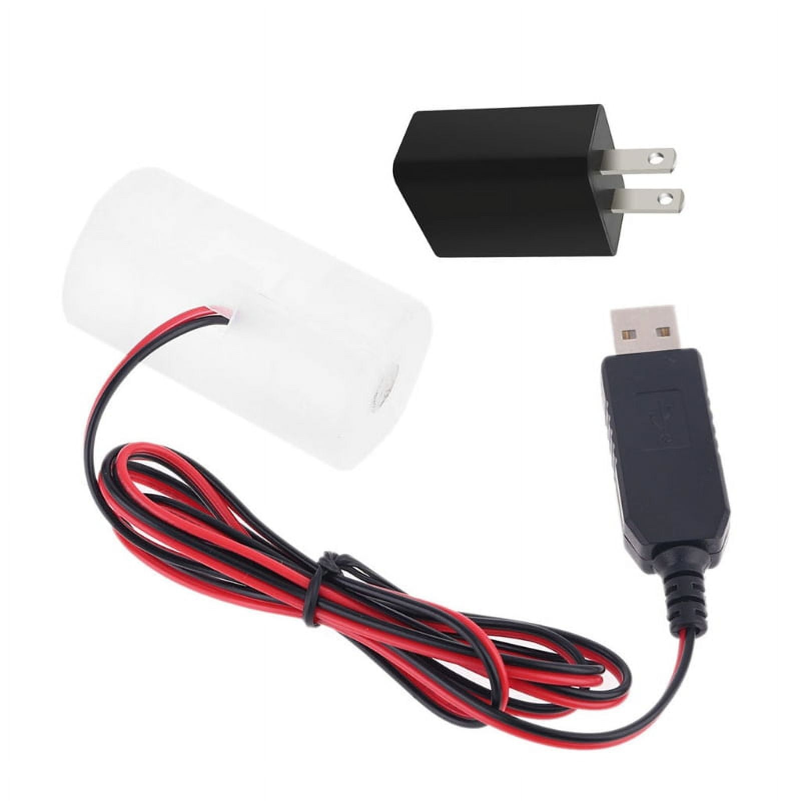 GENEMA 1.5V 3V 4.5V 6V LR20 D Cell Battery Eliminator with US Plug USB
