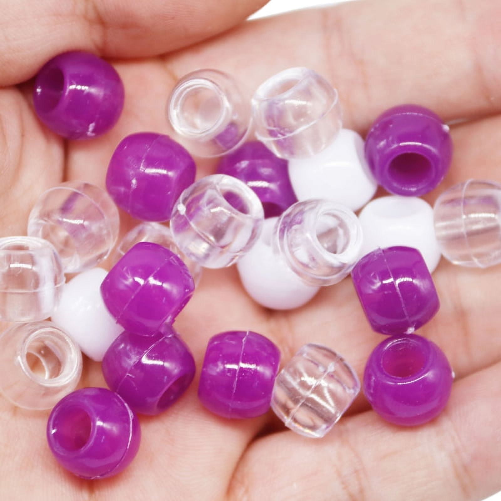 50pcs 12mm Transparent Resin Hair Beads 6mm Big Hole Dreadlock Beads for  Jumbo Braid Dreadlock Hair Accessories