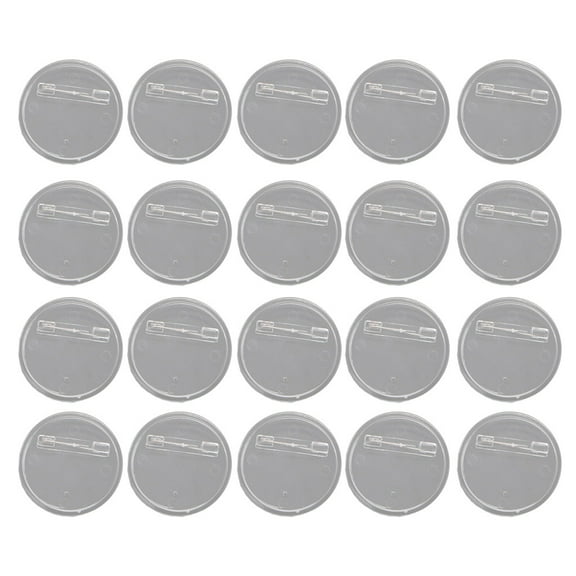 GENEMA 20Pcs Handmade Acrylic Round Button Badge Clear Button Pin Badges Kit Craft Painting Badges Brooch Pins Jewelry Making