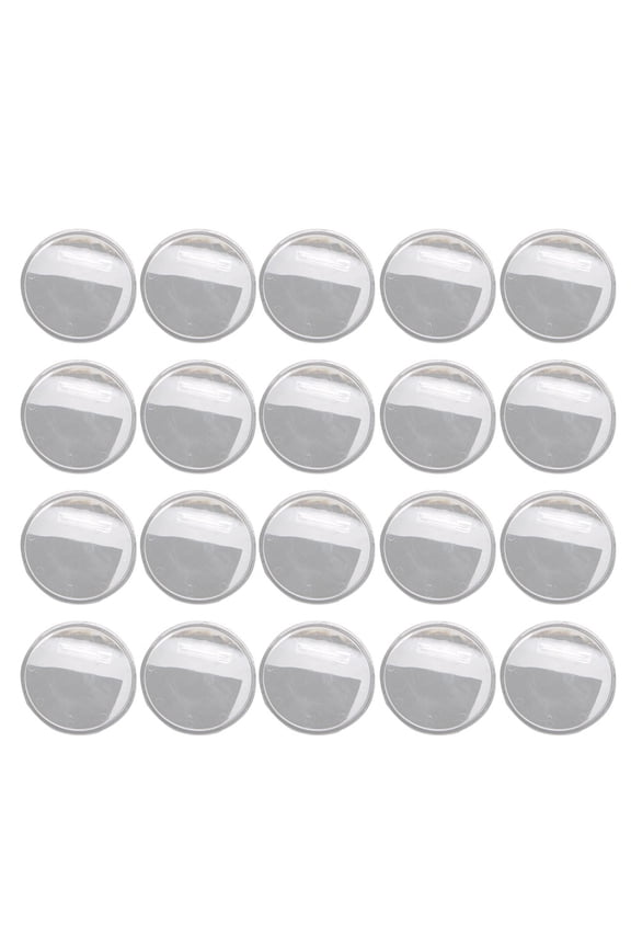 20Pcs Handmade Acrylic Round Button Badge Clear Button Pin Badges Kit Craft Painting Badges Brooch Pins Jewelry Making