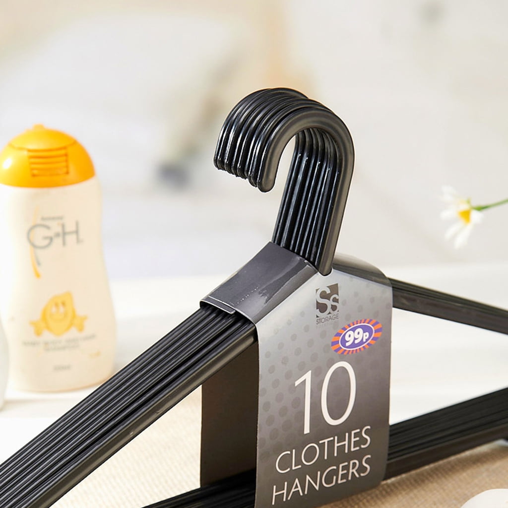 GENEMA 20pcs Clothes Coat Hangers Plastic Adult Antiskid Multi