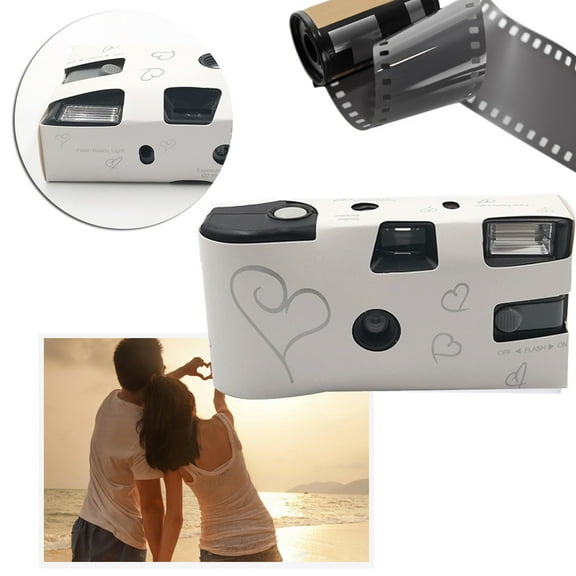 GENEMA 27 Photos Power Flash Single Use One Time Disposable Film Camera Party Gift