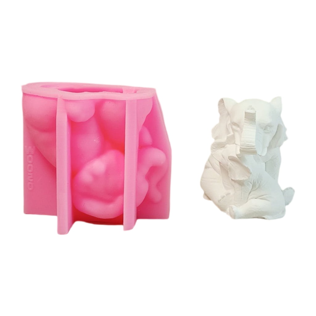 GENEMA 3D Elephant Silicone Moulds Plasters Molds Epoxy Resin Molds Casting Molds