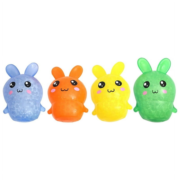 GENEMA 4PCS Decompressing Toy Grape Ball Anxiety Stretchy Easter Bunny Kids  Party Favor