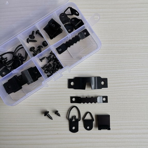GENEMA 52pcs/set Photo Picture Frame Hanging Kit Heavy Duty Serrated Hanger Hardware For Wall Mounting