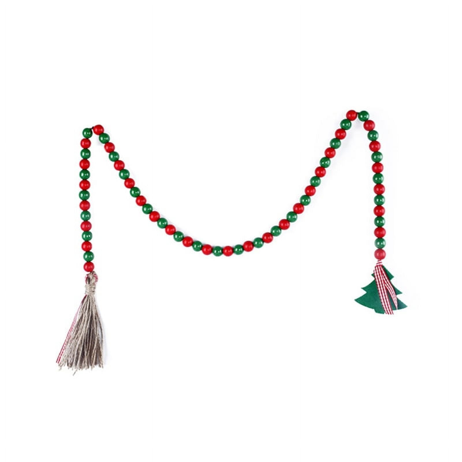 Red and Green Bead Garland