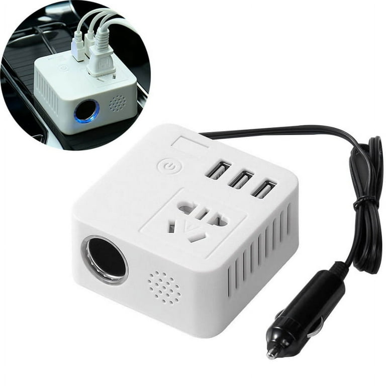 cigarette lighter power inverter walmart 150W Car Car Charger USB 12V DC To AC Converter Adapter Car Converters ,Easy to Use ABS Flame Retardant Plastics Commodity TATALIKEN 600WRating power 300 WPower