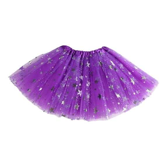 GENEMA Children Kids Girl Ballet Skirts Elastic Mesh Tutu Ballerina Dress Dancing Skirt