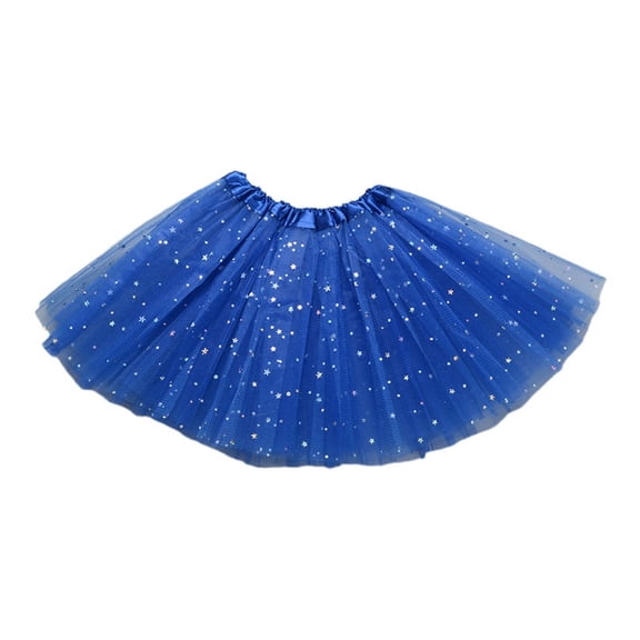 GENEMA Children Kids Girls Shiny Sequins Ballet Skirts Elastic Mesh Tutu Ballerina Dress Gymnastics Princess Dancing Skirt