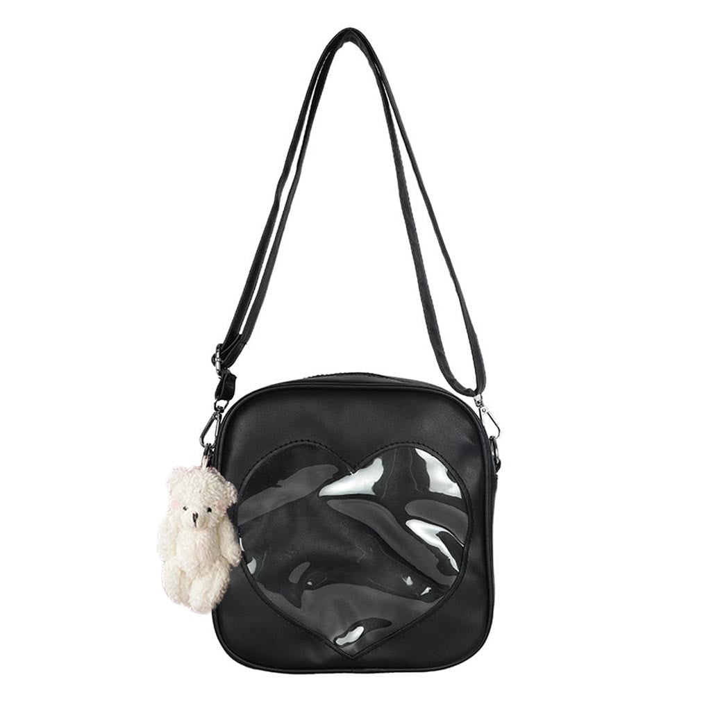 GENEMA PU Leather Box Square Crossbody Bags Fashion Unisex Messenger  Shoulder Bags