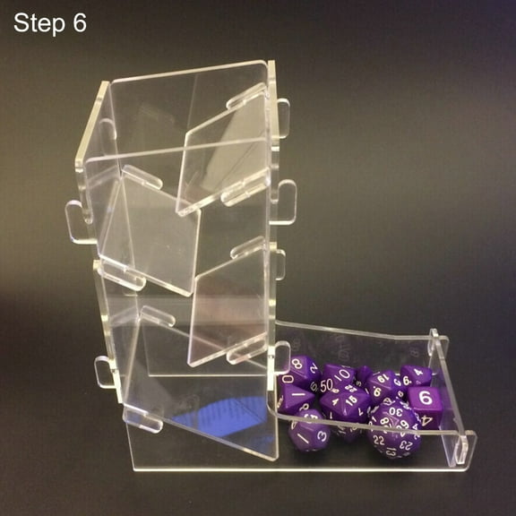 GENEMA DND Acrylic Transparent Dice Tower DIY Board Game RPG Rolling Tower MTG Games