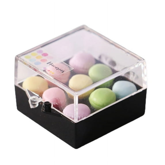 GENEMA Dollhouse Miniatures Tiny Food Pretend Play Food Miniature Dollhouse Macaron Realistic Kitchen Accessories for Kids