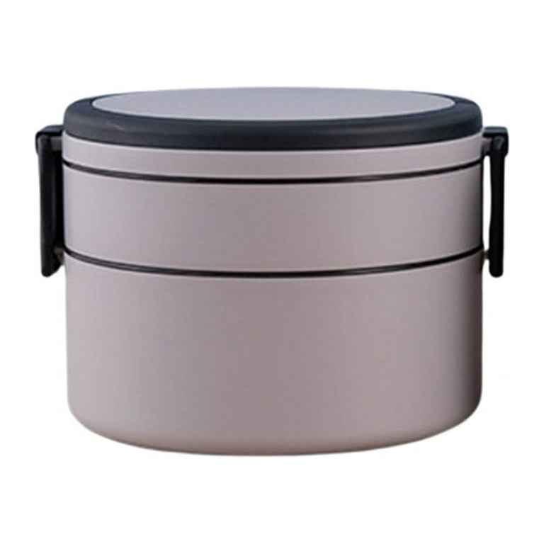 GENEMA Double-Layer Portable Round/Square Insulated Bento Box with Lid Heat  Preservation Food Container Insulation Dinnerware Food Storage Lunch Box