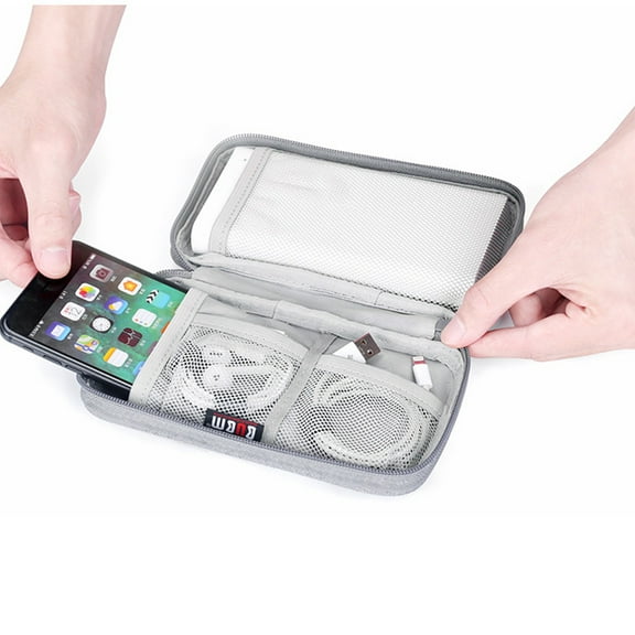 GENEMA Durable Polyester Power Bank Pouch Storage Bag Mini Protable Travel Protective Carrying Case Pack for Earphone Cellphones Data Cable Hard Disc Device Accessories