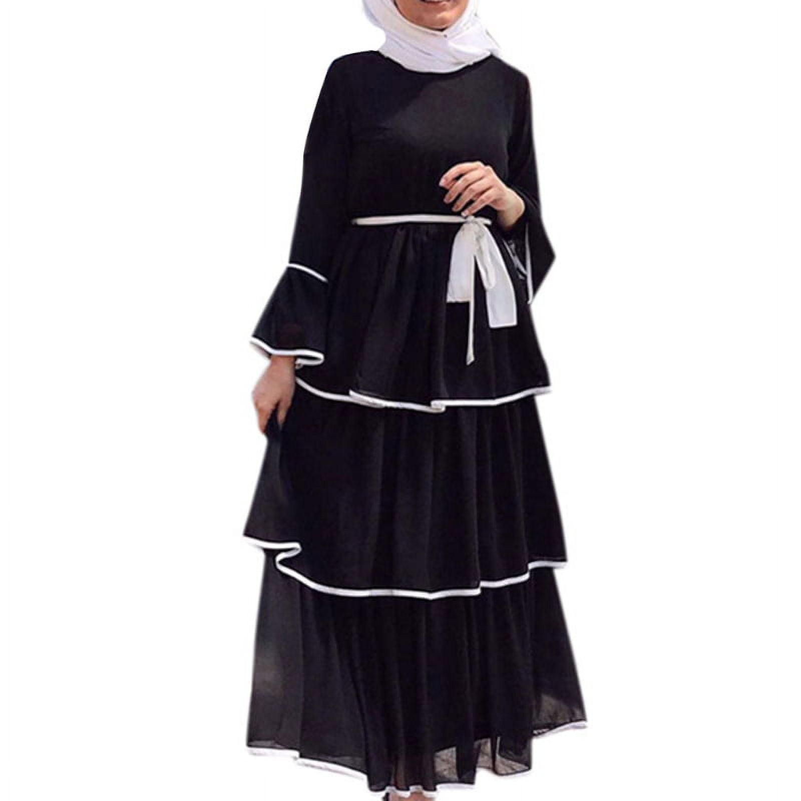 GENEMA Fashion Abaya Tiered Womens Muslim Dress Robe Fiji | Ubuy