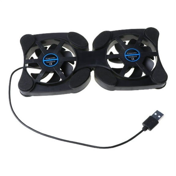 GENEMA Folding USB Dual Fan Cooler Cooling Pad Stand for PC Laptop Notebook Macbook