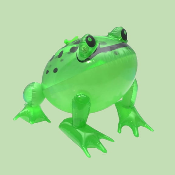 GENEMA Funny Cute Inflatable Frog with Flashing Light Animal Blow up Toys Party Decoration for Toddler Kids Children Gifts