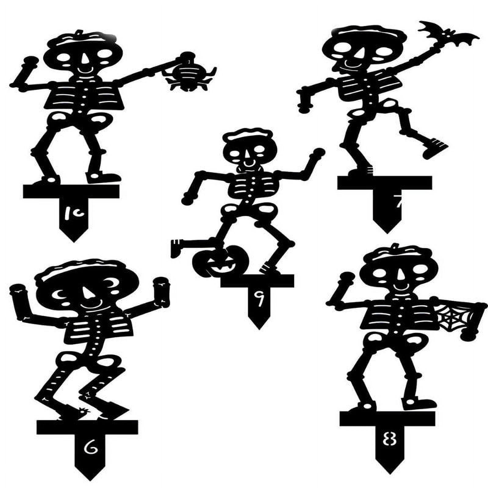 GENEMA Halloween Decoration Skull Garden Silhouette Stakes Acrylic