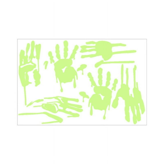 GENEMA Halloween Luminous Bloody Handprint Footprint Wall Sticker for Halloween Zombie Party Decoration Sheets Halloween Glow in The Dark Window Decals