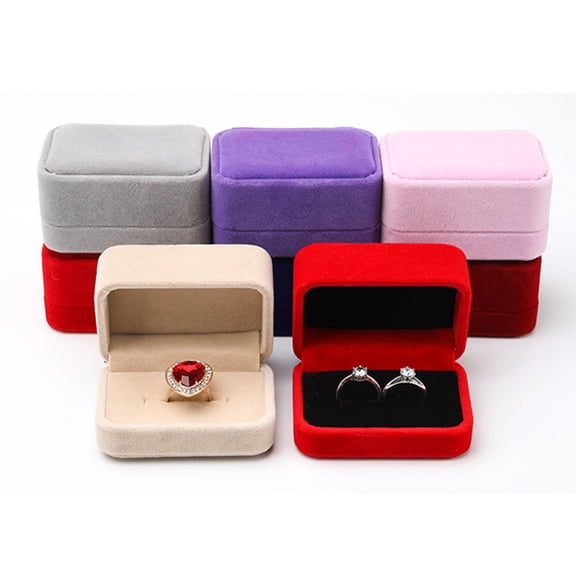 GENEMA Luxury Velvet Ring Gift Box Suitable for Proposal Wedding Engagement Birthday