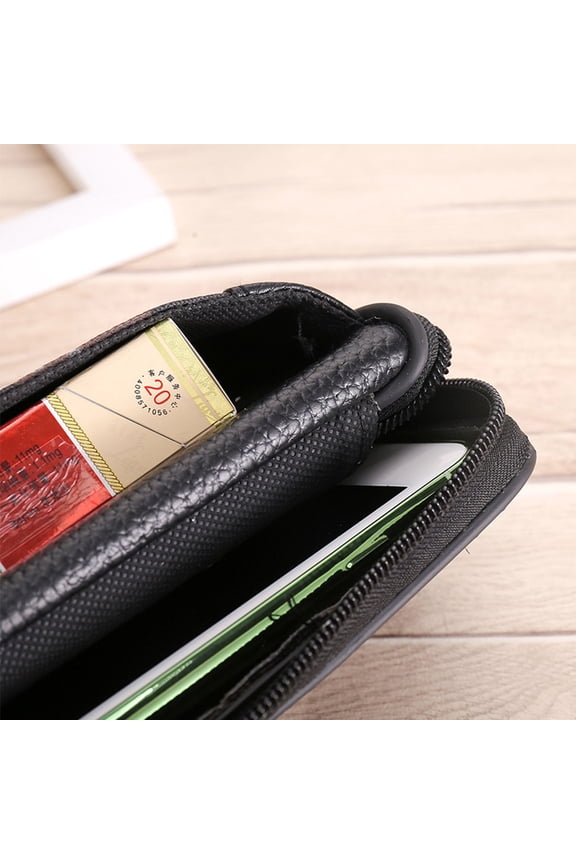 Men Vintage Leather Waist Bag Phone Pouch Sport Belt Hip Belt Loop Holster Wallet Carry Case Purse