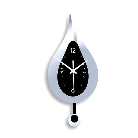 GENEMA Modern Water Dropping Design Wall Clock Creative Acyrlic Pendulum Clock for Home Bedroom Living Room Office Decoration Mute Time Clocks