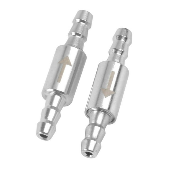 GENEMA Pack Of 2 Stainless Steel Check Valves For Aquarium CO2 Systems Air Hoses Carbon Dioxide Backflow Prevention Valves