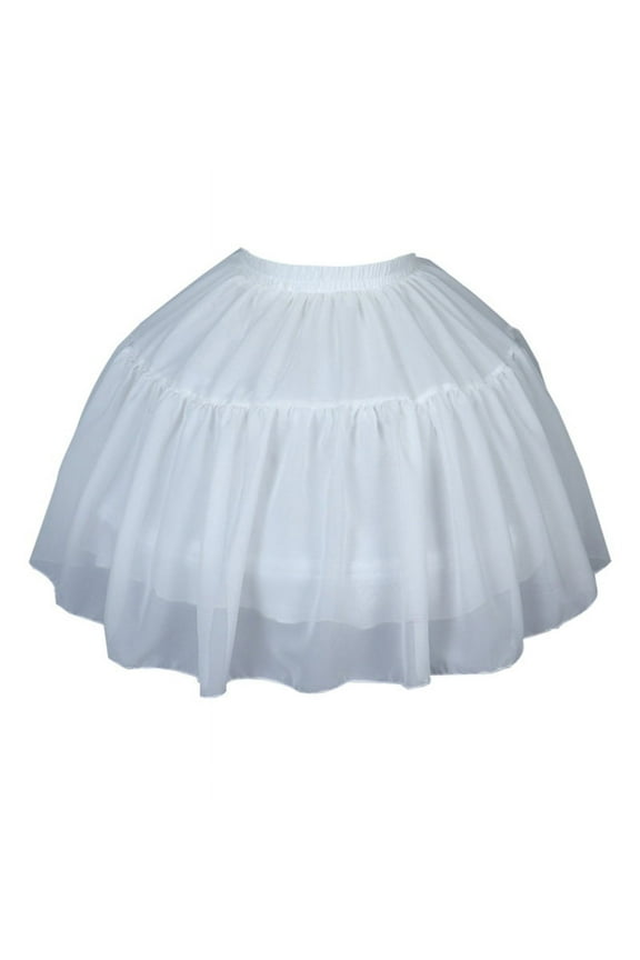 Petticoat Crinoline White Hoop Skirt Victorian Costume Half Slips for Women