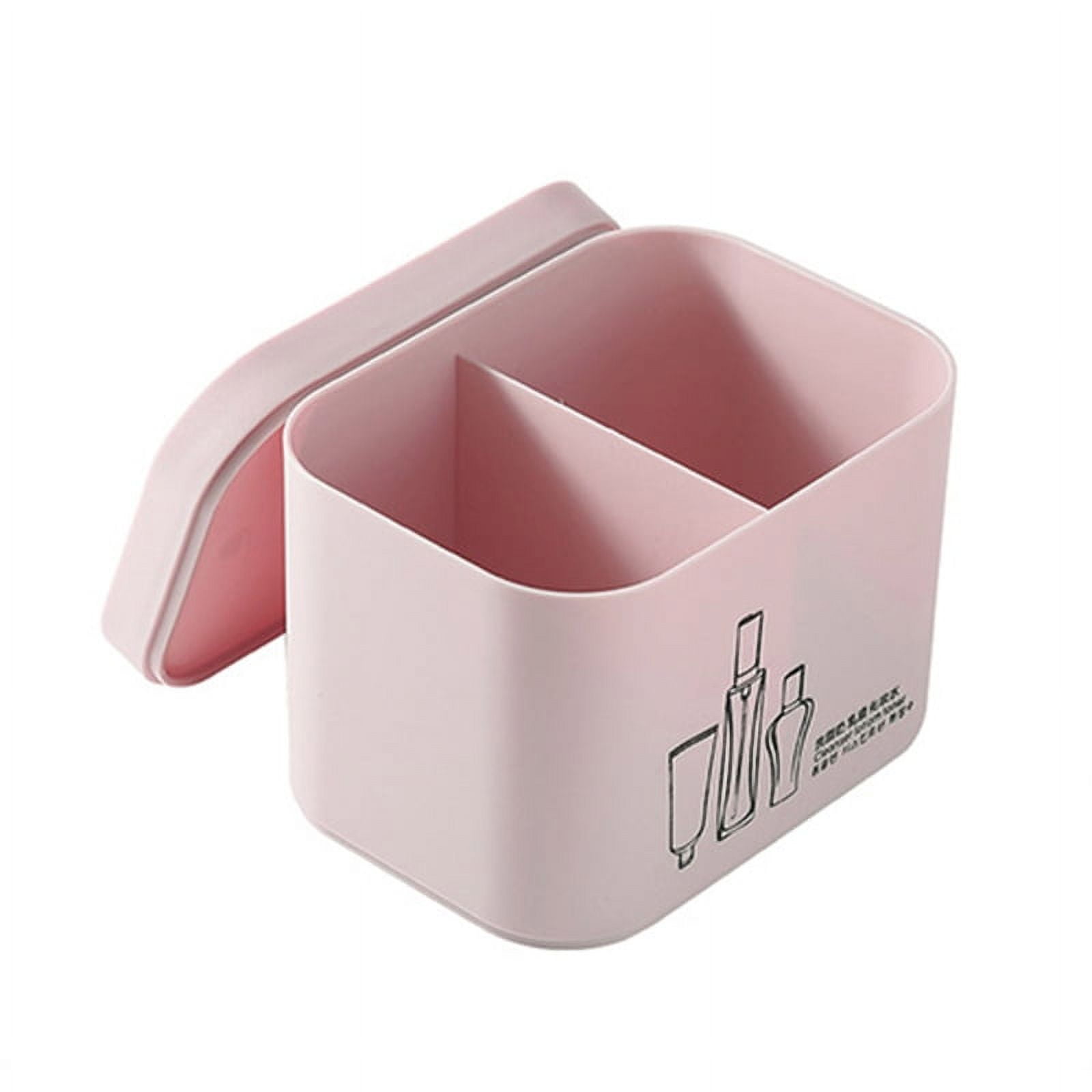 GENEMA Plastic Cosmetic Storage Box with Lid Makeup Jewelry