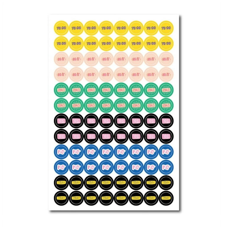 GENEMA Productivity Mini Icons Planner Stickers Decals for Adult Student  Calendar Study