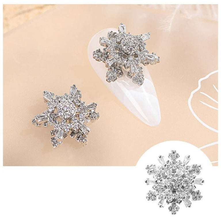 GENEMA Rotating Snowflake Lollipop Nail Charms Nail Crystal