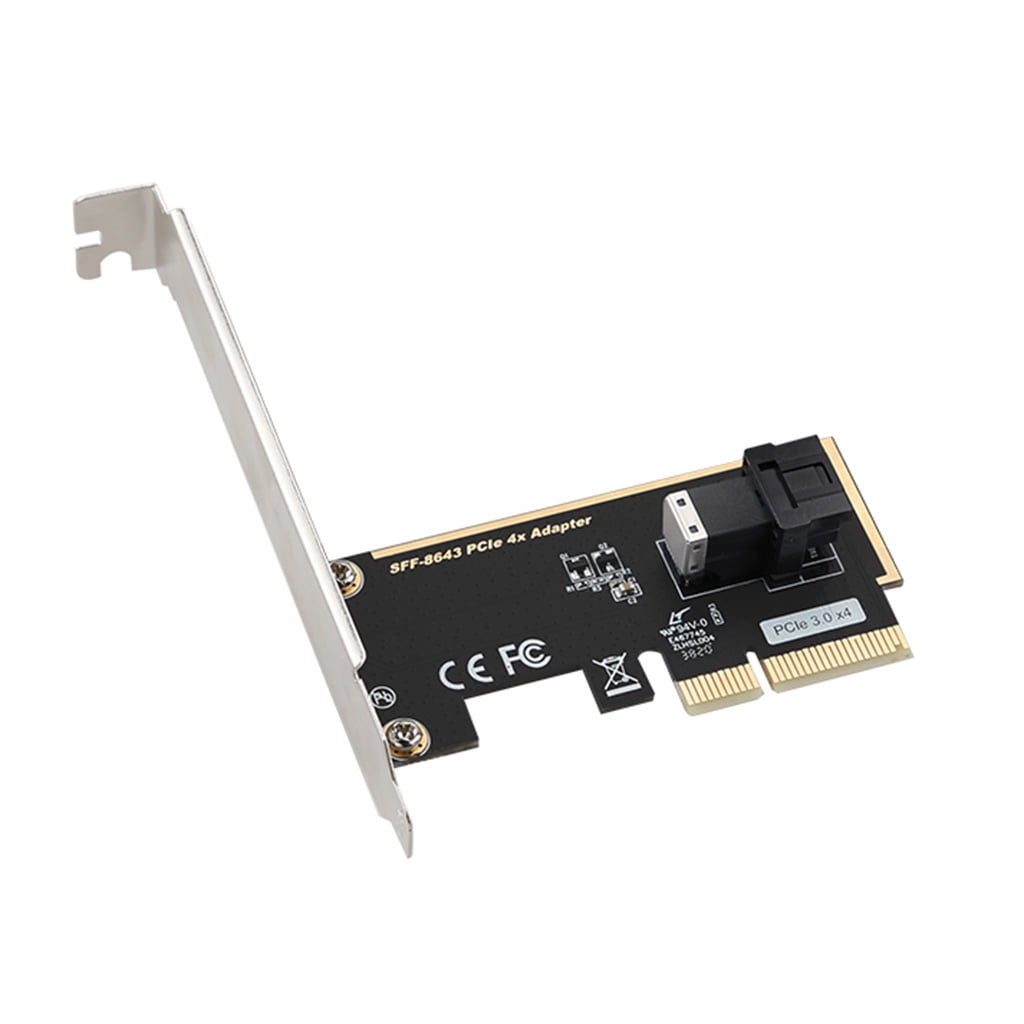 U.2 auf PCIe Adapter für 2,5 NVMe SSD SFF 8639 4x PCI Express 3.0 Karte Schnittstellenadapter 6,4 cm 2.5 Ultra M.2 Card x4 Rot
