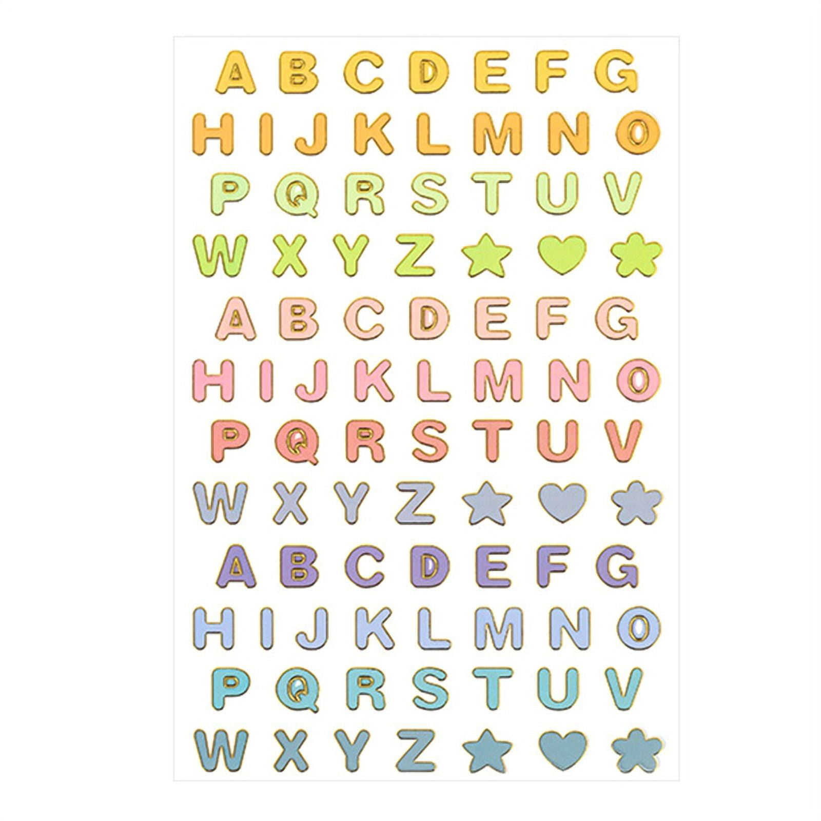 GENEMA Scrapbook Letter Stickers Colorful Self Adhesive Alphabet