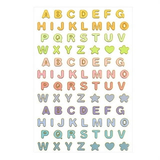 NOLITOY 12 Sheets Scrapbook Journal Supplies Numbers Sticker Number Decals  Sticker Letters for Poster Board Letters for Crafts Alphabet Decals Letter