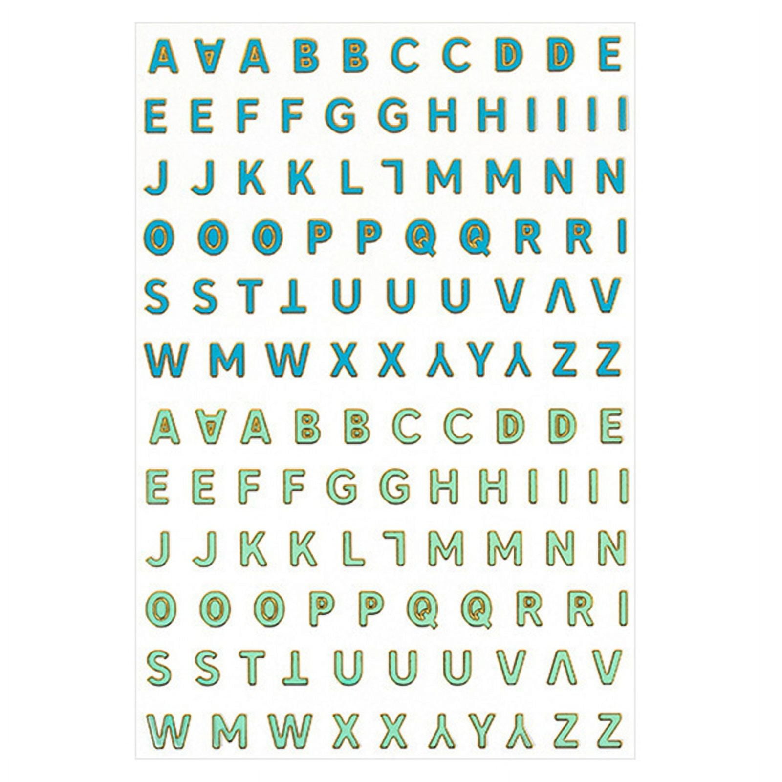GENEMA Scrapbook Letter Stickers Colorful Self Adhesive Alphabet