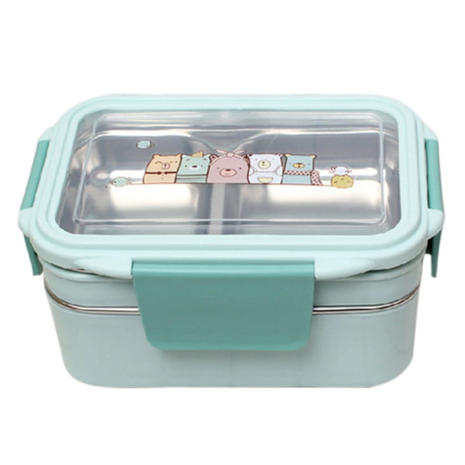 GENEMA Double-Layer Portable Round/Square Insulated Bento Box with Lid Heat  Preservation Food Container Insulation Dinnerware Food Storage Lunch Box