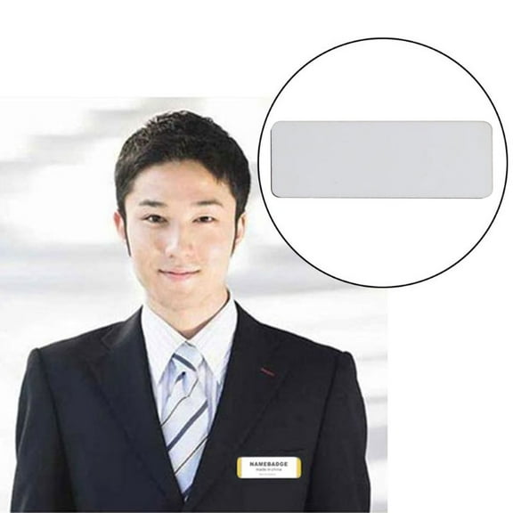 GENEMA Sublimation Badges Pin DIY Blank ID Name Badge Heat Transfer Name Tag with Pin Backing for Personalized Badges Making